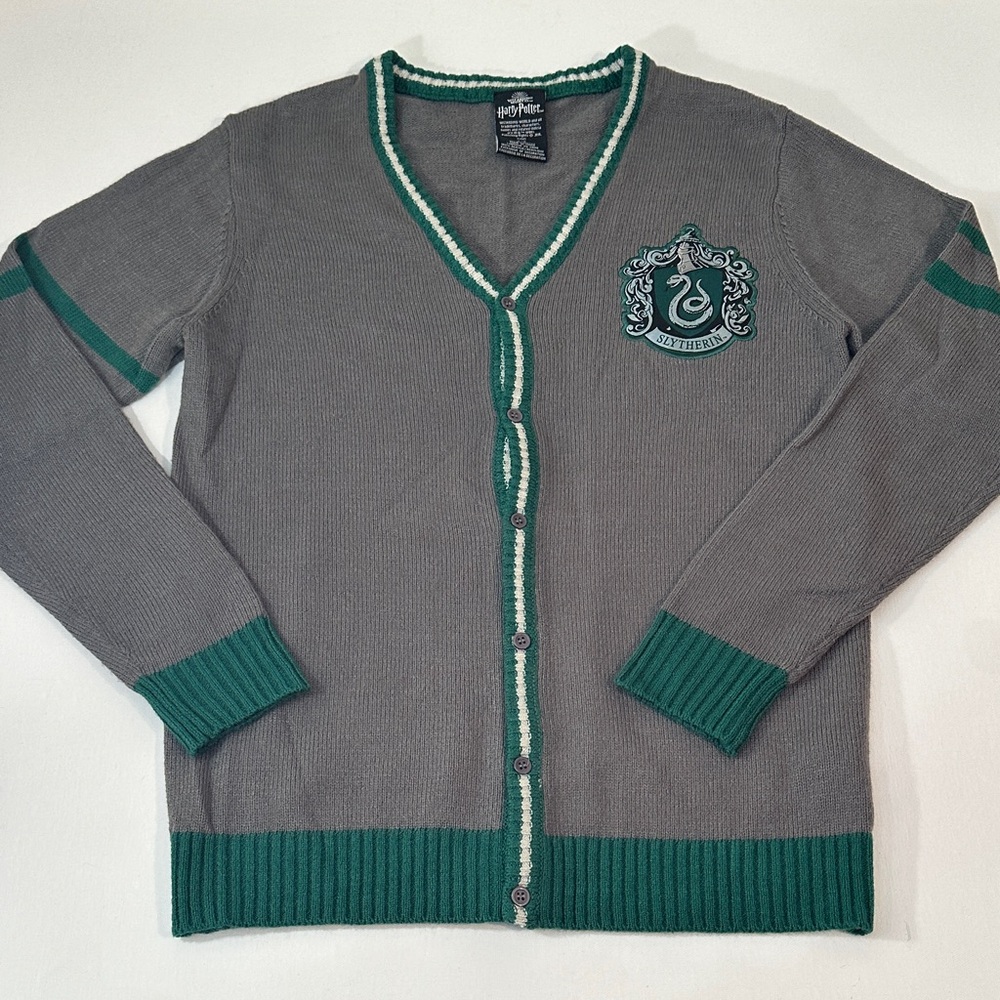 HARRY POTTER SLYTHERIN BUTTON UP SWEATER